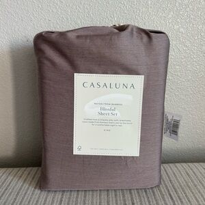 NWT King 400 Thread Count Rayon from Bamboo Sheet Set Fig Brown - Casaluna
